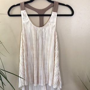 Sparkly gold racer back dress top